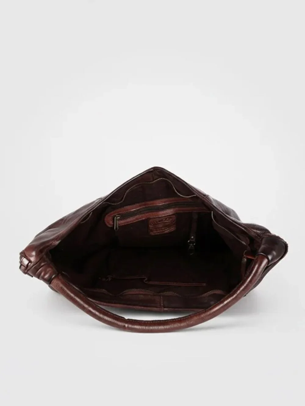 Artisan Woven Leather Hobo Bag